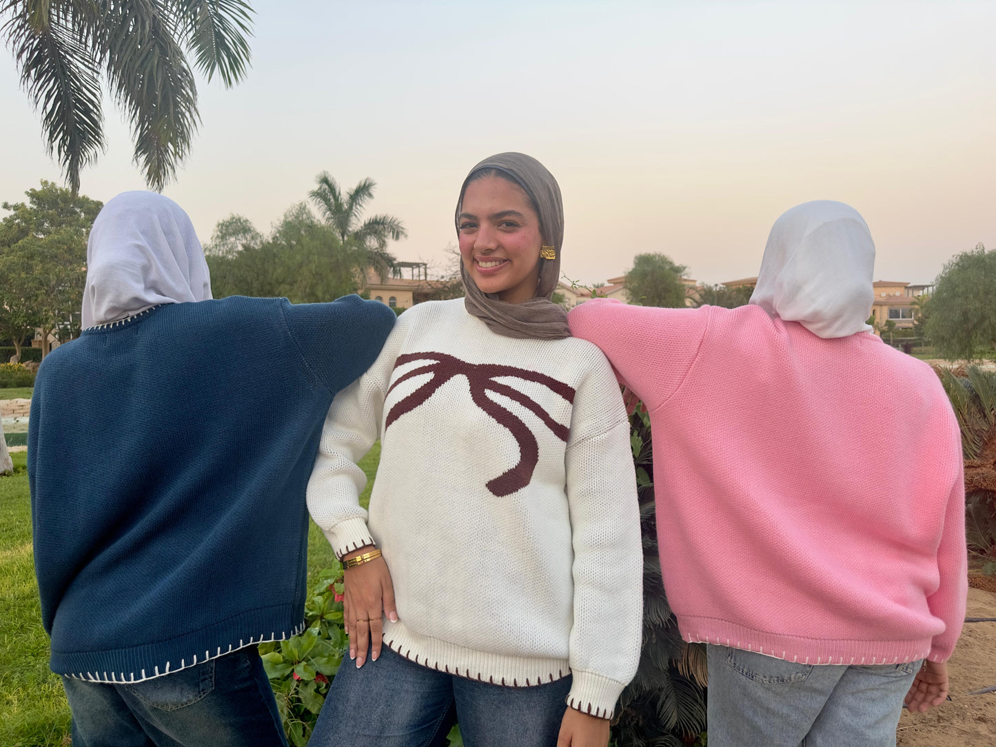 Mocha Cream Bow Knit 🤎