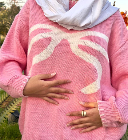 Cotton Candy Bow Knit 🍬