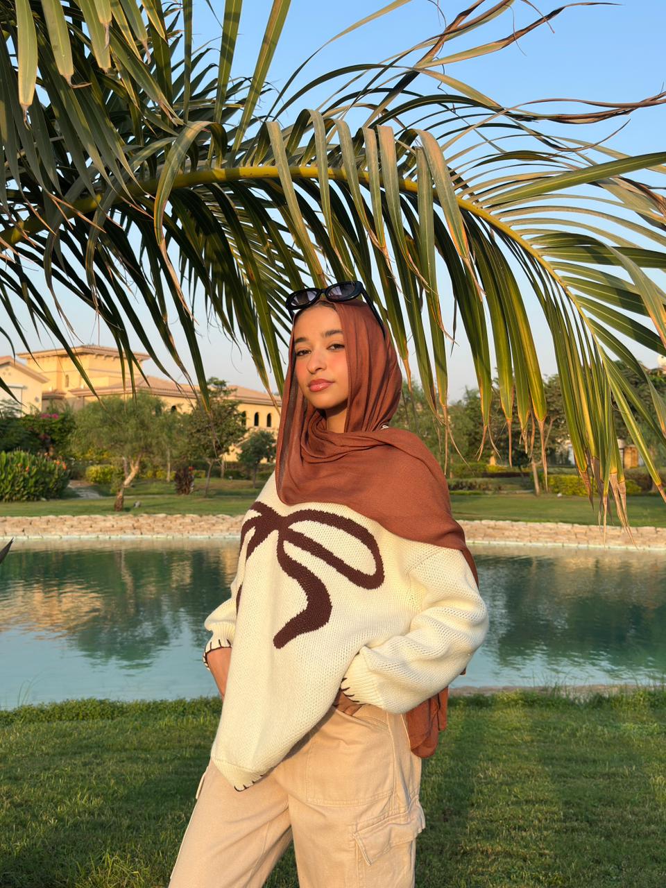 Mocha Cream Bow Knit 🤎