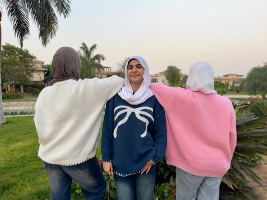 Midnight Teal Bow Knit 🌙